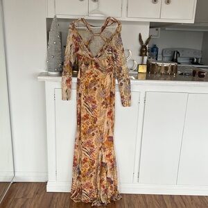 SHEIN Multicolor Floral Long Sleeve Dress